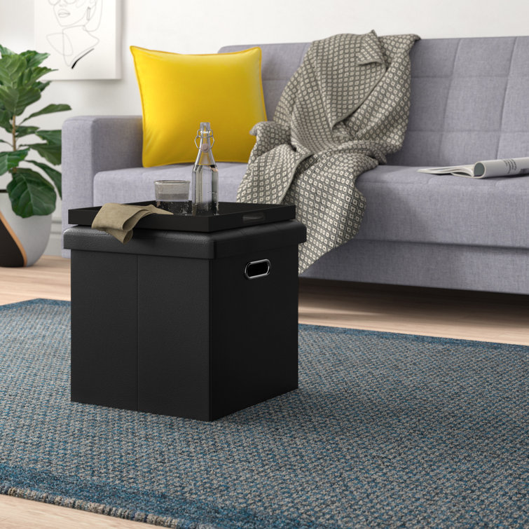 Zipcode Design™ Dubin Vegan Leather Ottoman & Reviews Wayfair Canada